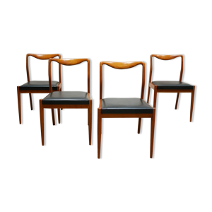Série de 4 chaises scandinaves - teck