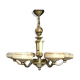 Lustre Art Déco en bronze 6 lumières