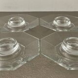 Series of 4 vintage octagonal egg cups France