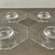 Series of 4 vintage octagonal egg cups France