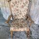 Fauteuil éventail ancien baumann bois + coussins vintage #d877