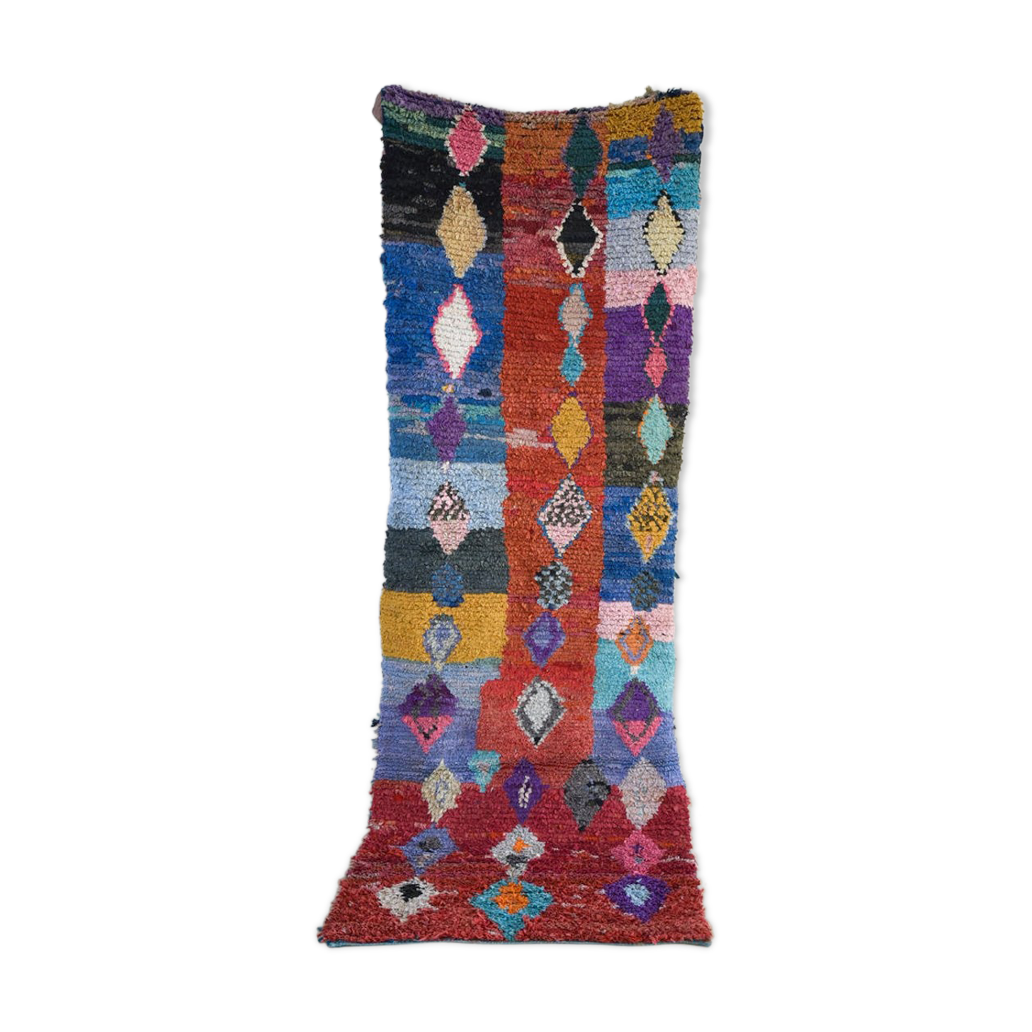 Carpet Moroccan Boucherouite 240 cm x 90 cm