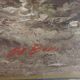 Oil painting on faesite landscape signed "DE BONI" 60s with frame