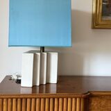 Hollywood regency set of 2 ceramic table Lamps, France 1970s