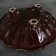 Ceramic fruit bowl centrepiece with grape cluster decoration, numbered.