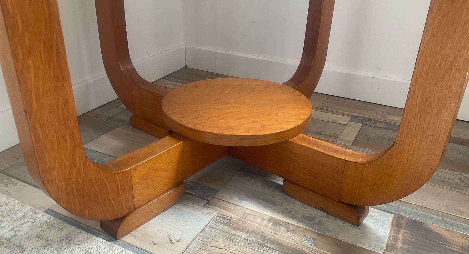 Art Deco oak coffee table from the 40s and 50s