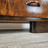 Art Decò chest of drawers from the 1940s in mahogany and briar