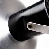 Vintage industrial chrome Aluminor lamp