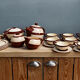 Tea service, coffee, faience de Longchamp, 50s