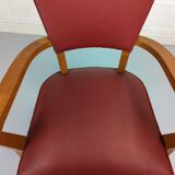 Vintage red bridge chair