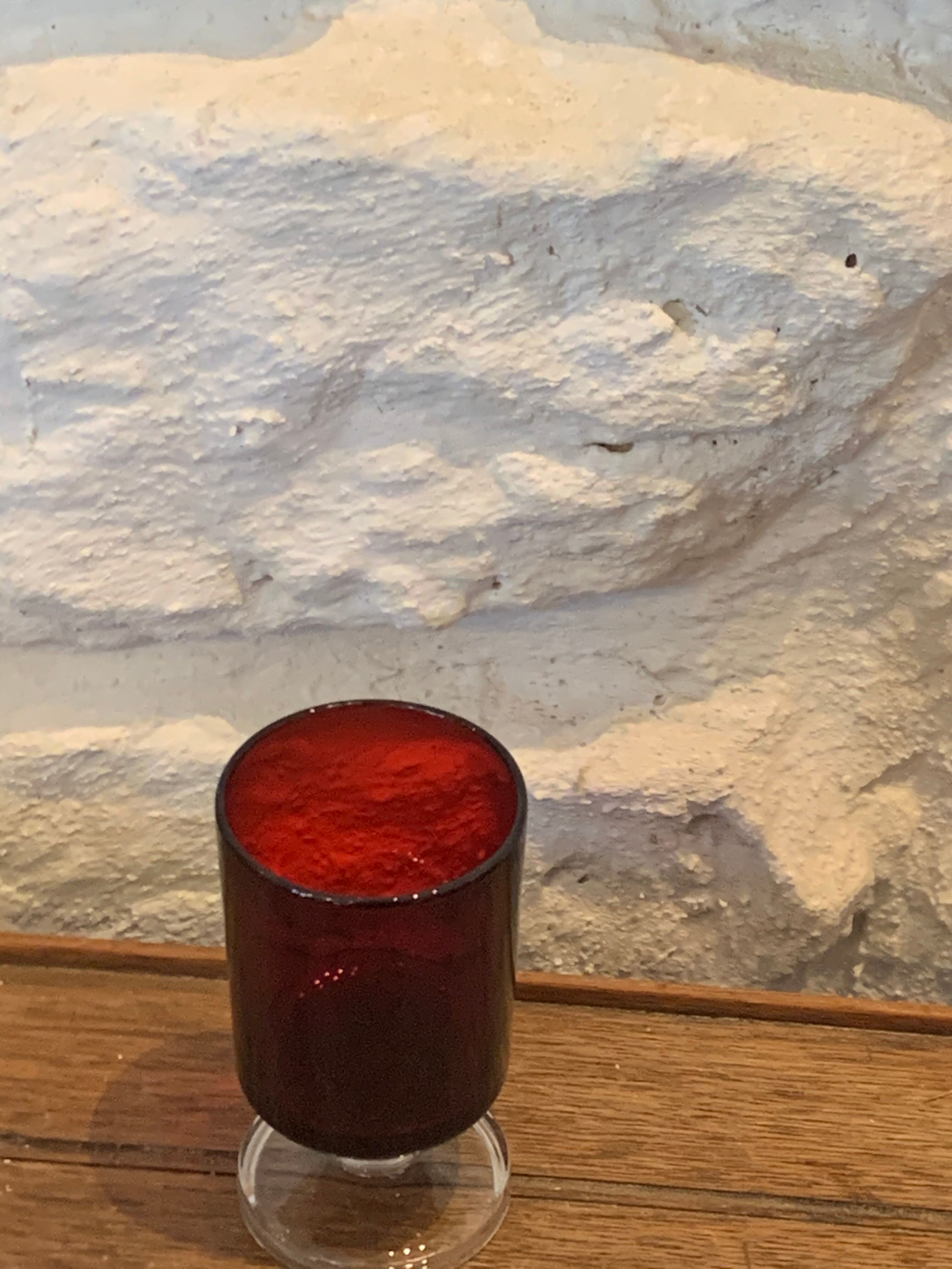 15 vintage 1970 luminarc red glass wine glasses