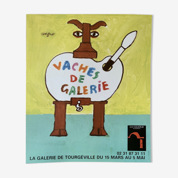 Poster by Raymond Savignac for the exhibition "Vaches de galerie"