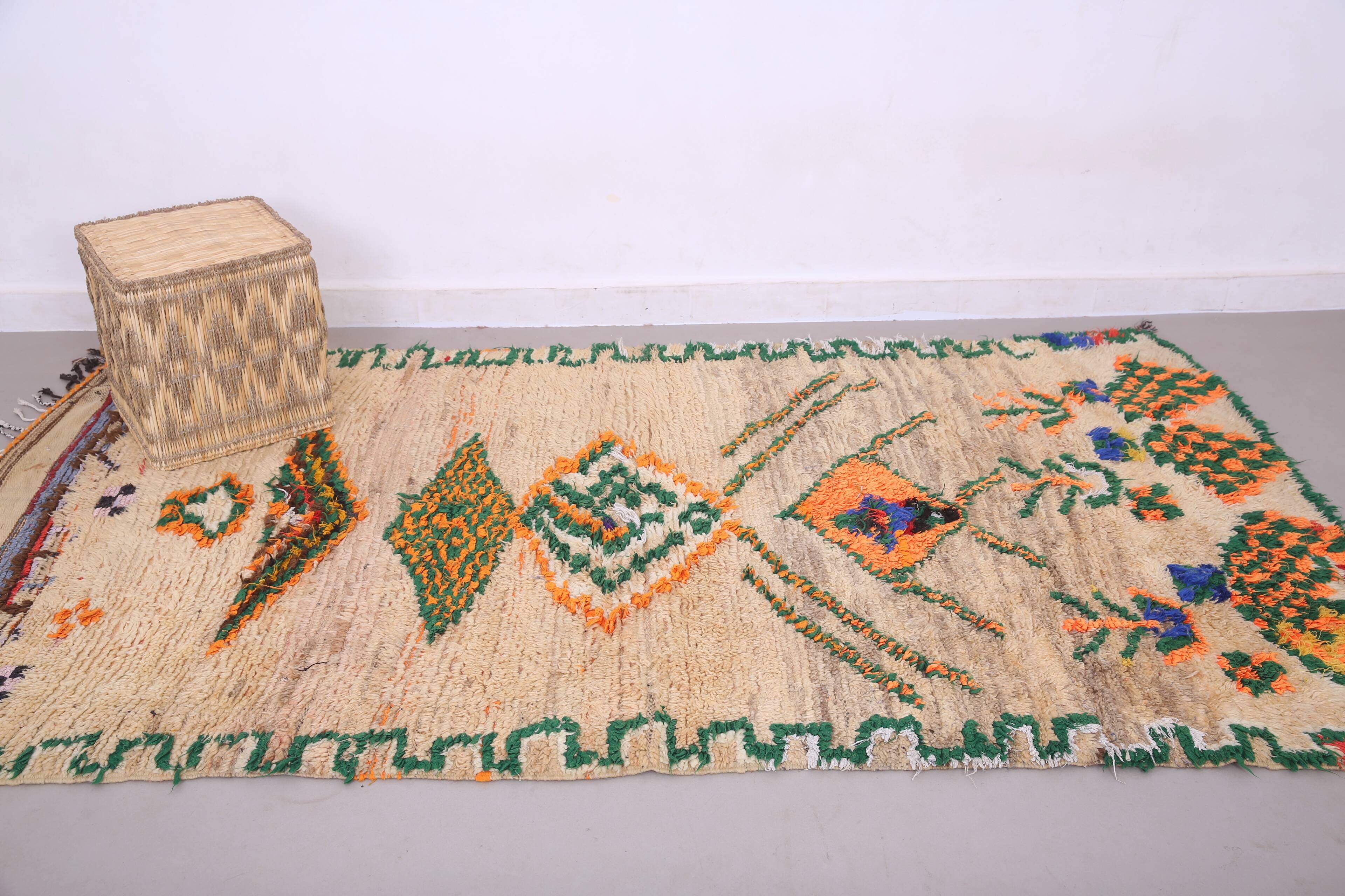 Vintage Moroccan Rug 148 x 260 cm - Tribal Moroccan rug - Berber Wool Rug