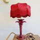 Antique red palm tree lamp, Italian design, 70s