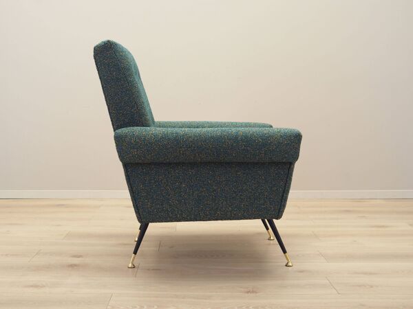 Fauteuil lounge, design italien, années 70, fabrication : Italie