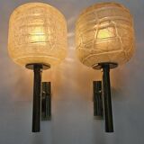 Pair of Rare Midcentury Wall Lamps Doria Leuchten, Germany, 1970s