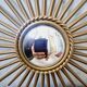 Vintage small and rare sun mirror chaty vallauris