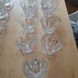 lot decanter and lot of crystal glasses from Lorraine