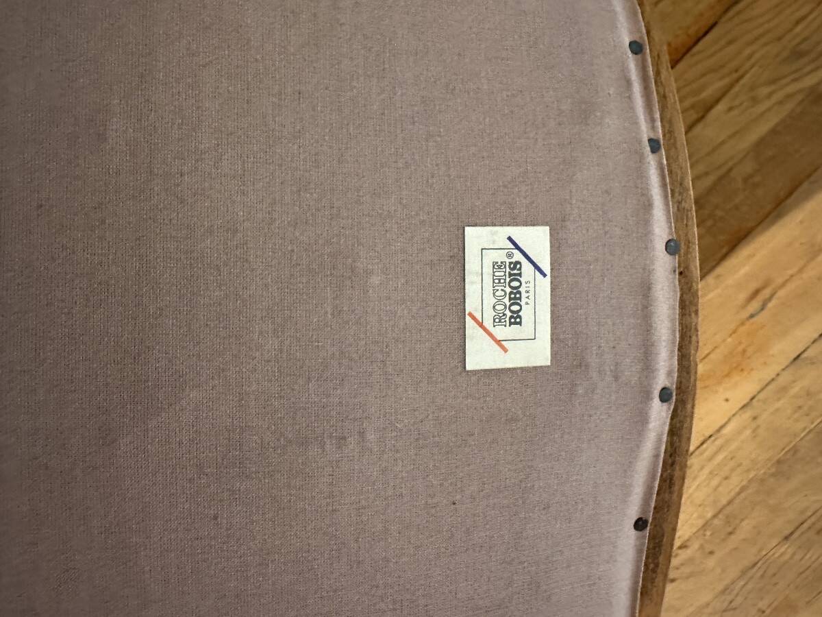 Pair of Roche Bobois cabriolet armchairs with "Queen's back"