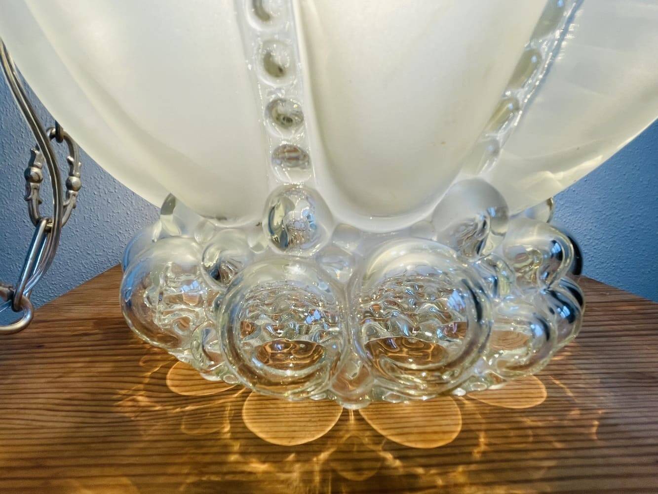 Large Frosted Bubble Glass Hanging Light