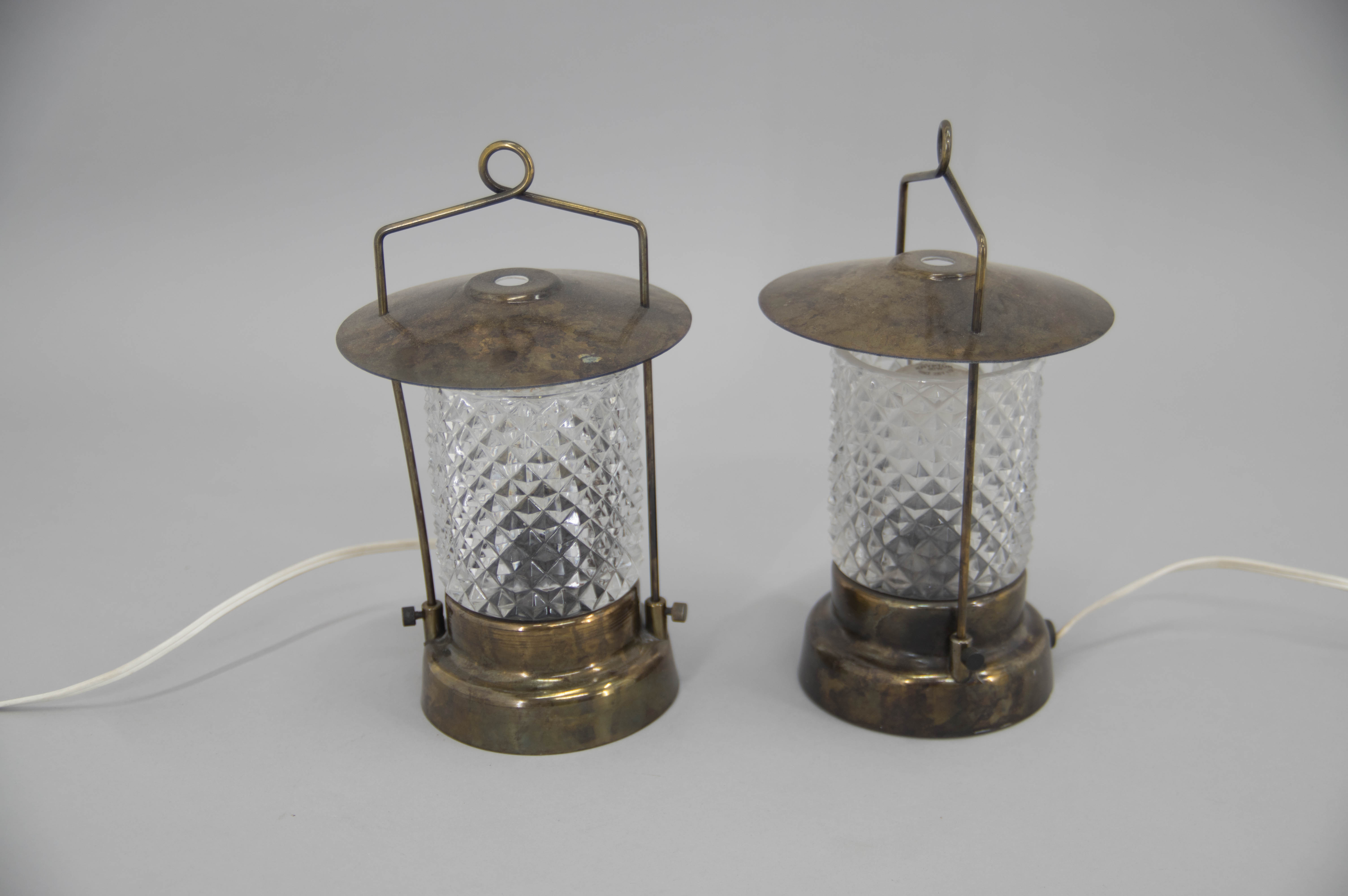 Set of Two Table Lamps, Czechoslovakia, 1970s