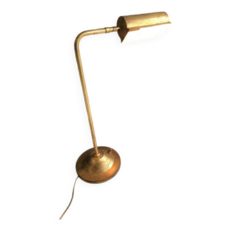Lampe de bureau vintage en or brossé