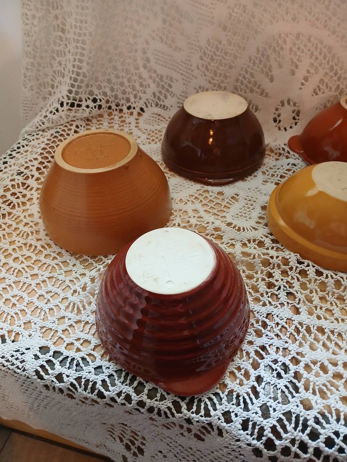 7 antique Émile Henry bowls