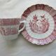 Cup and saucer Lunéville model Lace, in pink