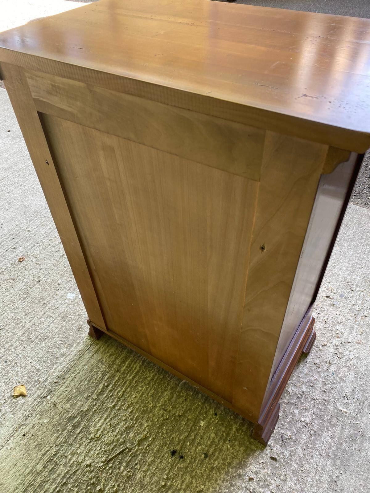 Vintage chest of drawers in solid oak wood Louis Philippe 20th century