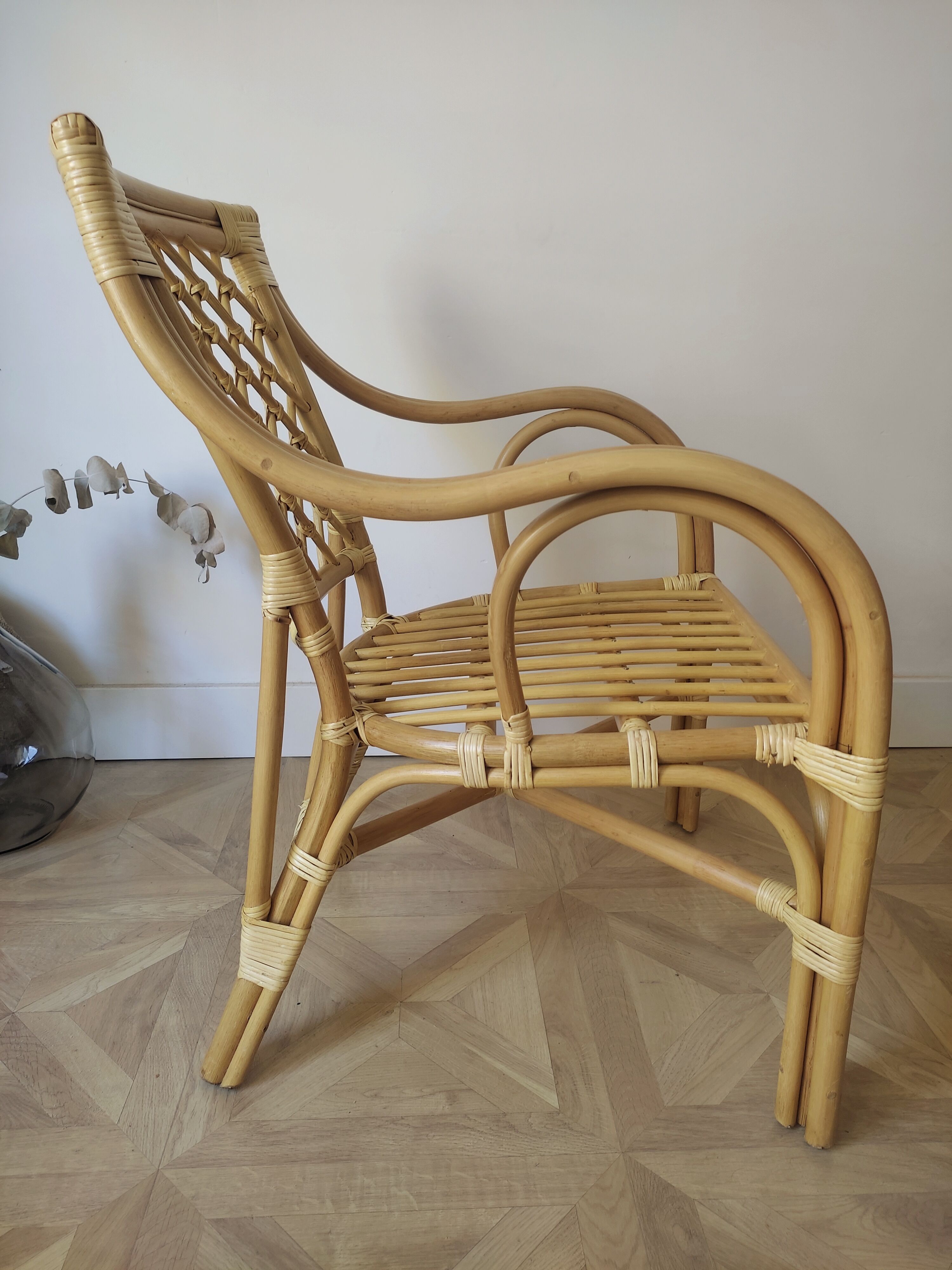 Rattan armchair