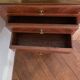 Bedside table of the 18th Louis XV period in marquetry and marble