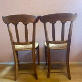 2 Empire chairs in walnut, mulching in perfect condition.
