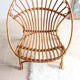 Adult size rattan shell armchair from the 60s