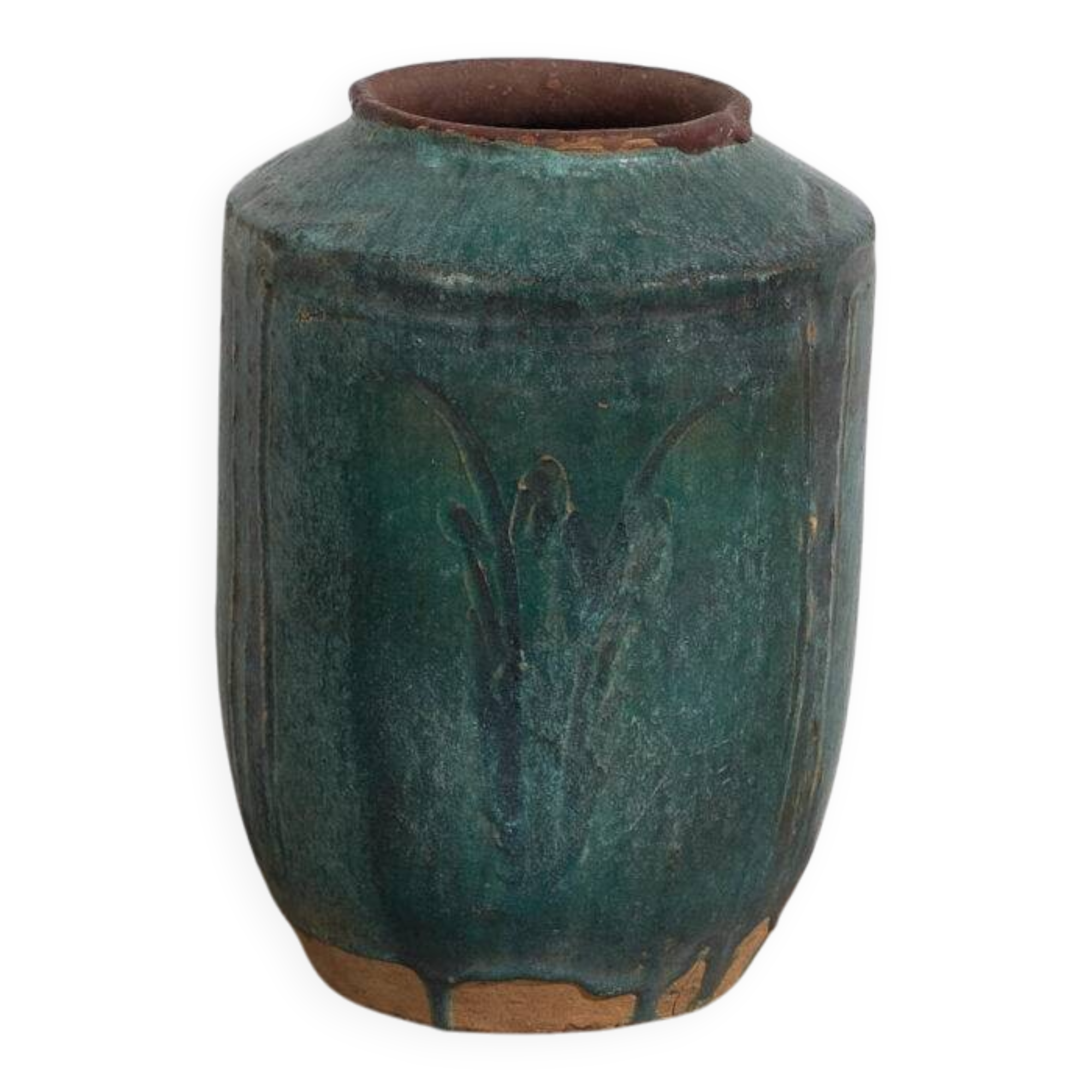 Antique turquoise green vase (circa 1820) #34