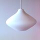 Scandinavian opaline glass onion pendant light 1950