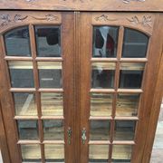 Display Cabinet Silver Cabinet Bookcase Provence Rocaille Louis XV Carved Oak 1920