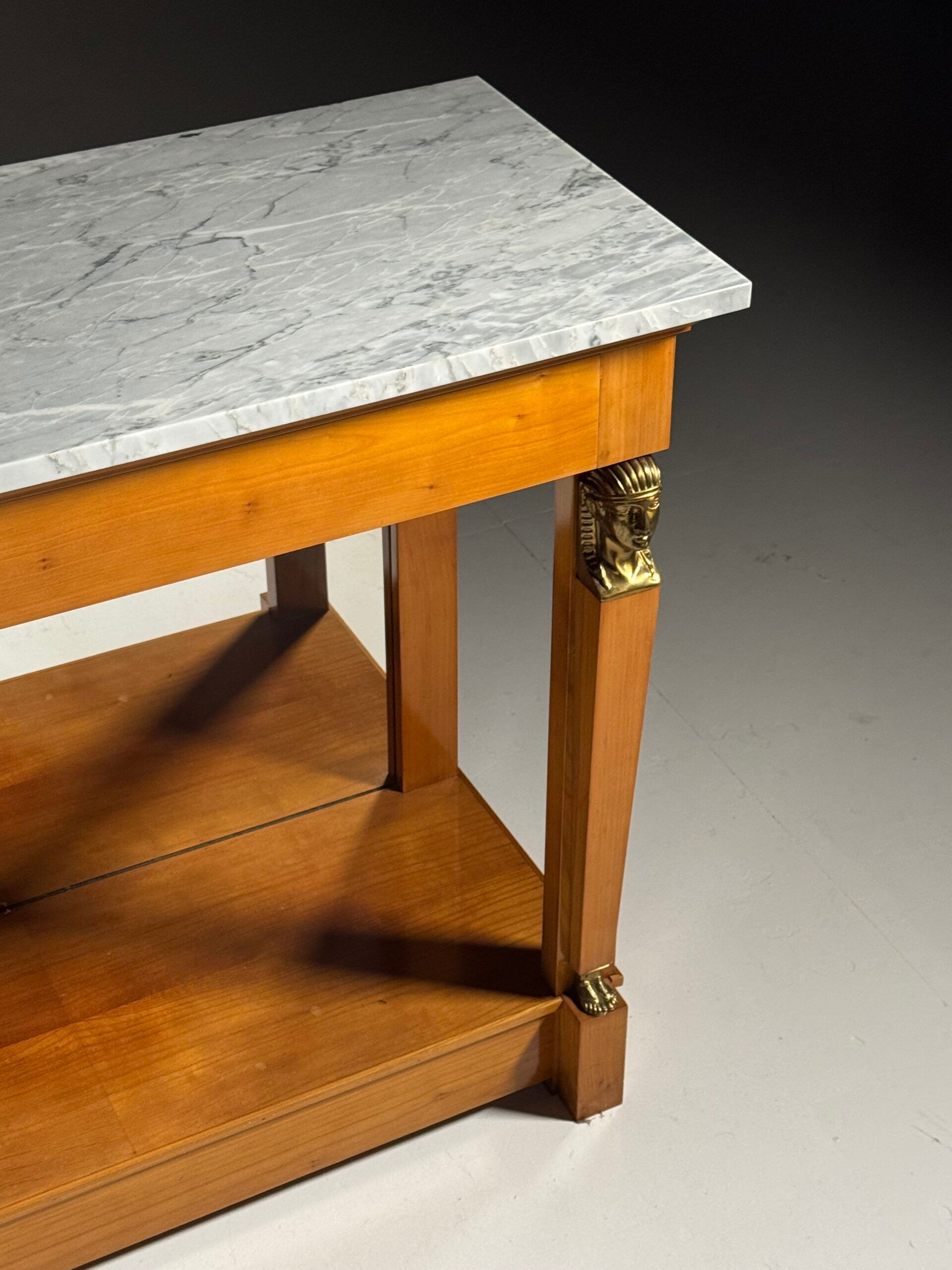 Empire style trumeau with marble top