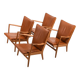 Lot de 4 fauteuils AP-16 en chêne par Hans Wegner