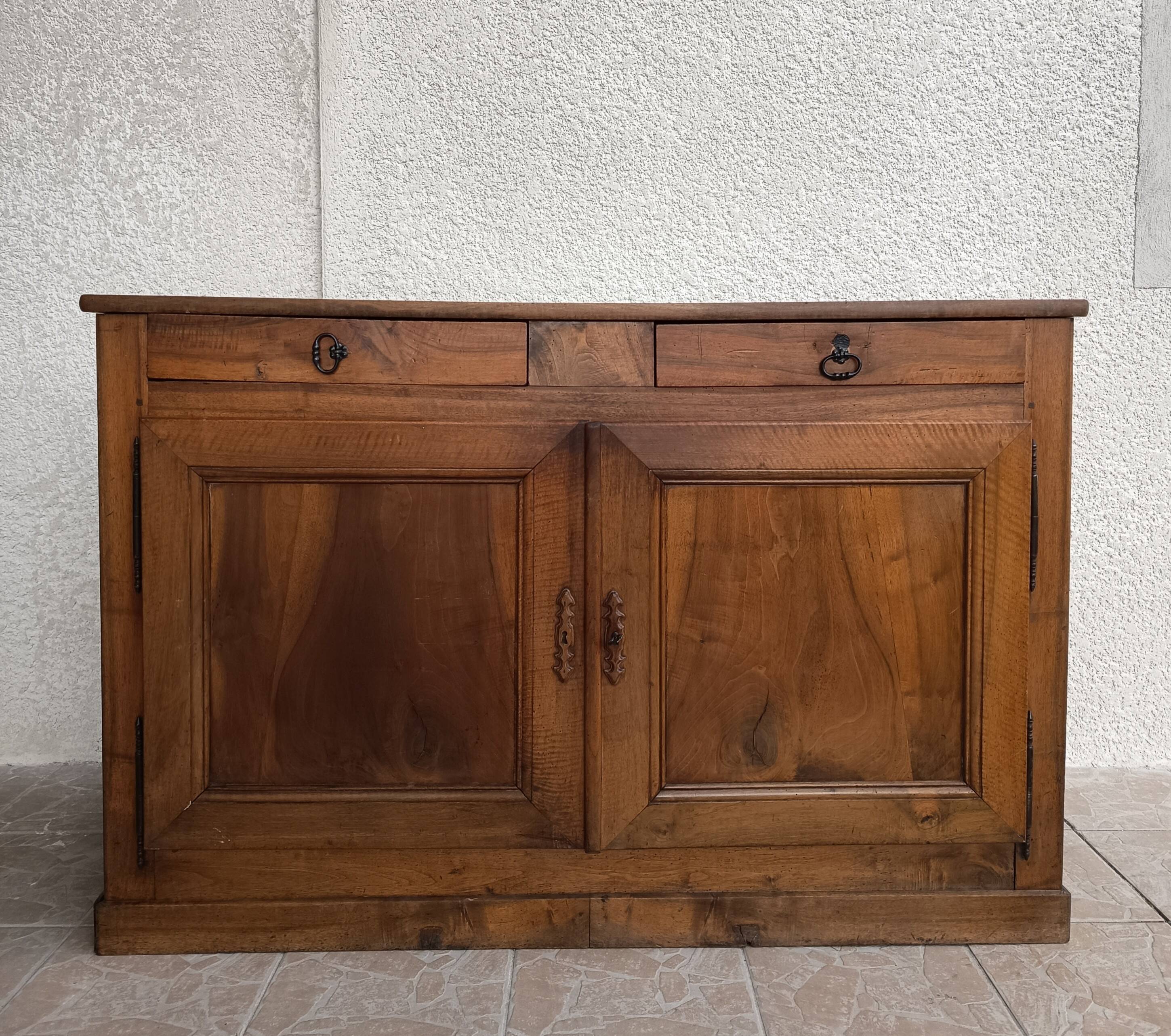 Rustic walnut sideboard