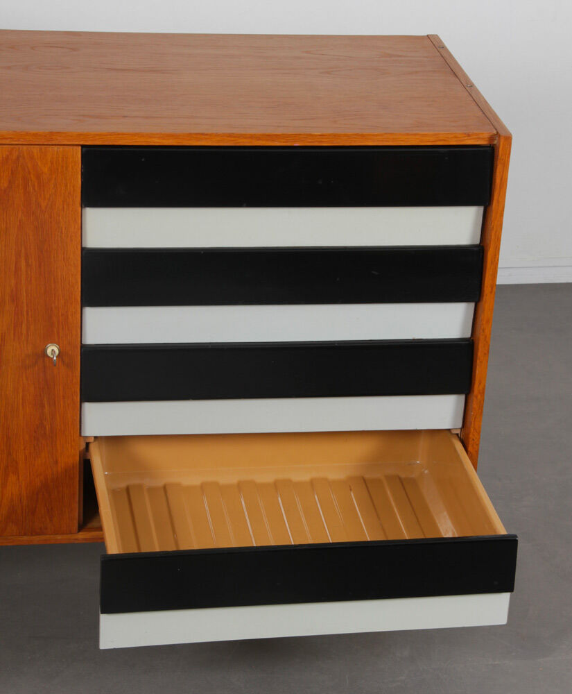 Vintage oak chest of drawers by Jiri Jiroutek, model U458, 1960s