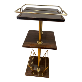 Sellette, porte revue formica et métal doré