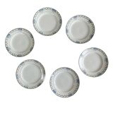 6 antique earthenware dessert plates from Saint Amand.