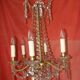 six-armed crystal chandelier from the "Napoleon III" period