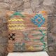 Handmade Moroccan Kilim cushion cover: Bohemian decorative cushion