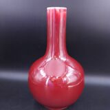 Oxblood red bottle vase China Early 20th century height 34 cm