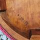Baumann Low Stool Varnished Beech and Red Faux Leather