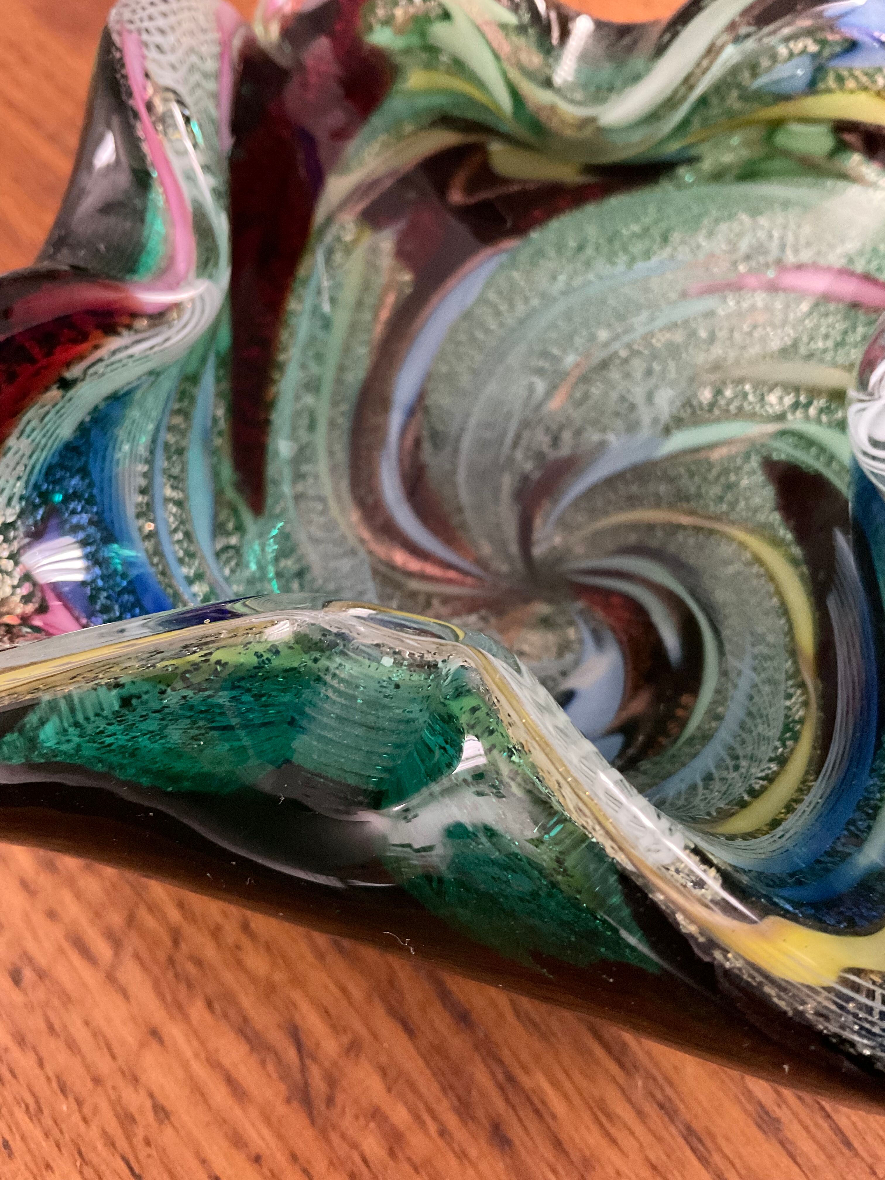 Trinket bowl in murano glass, circa 60