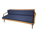 Danish teak convertible daybed sofa with backrest compartment, 1960s