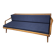 Danish teak convertible daybed sofa with backrest compartment, 1960s