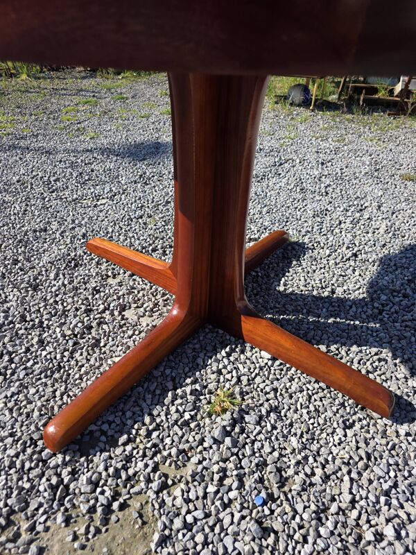 Table Baumann extensible en teck des années 60 (2 rallonges )